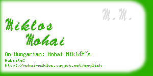 miklos mohai business card